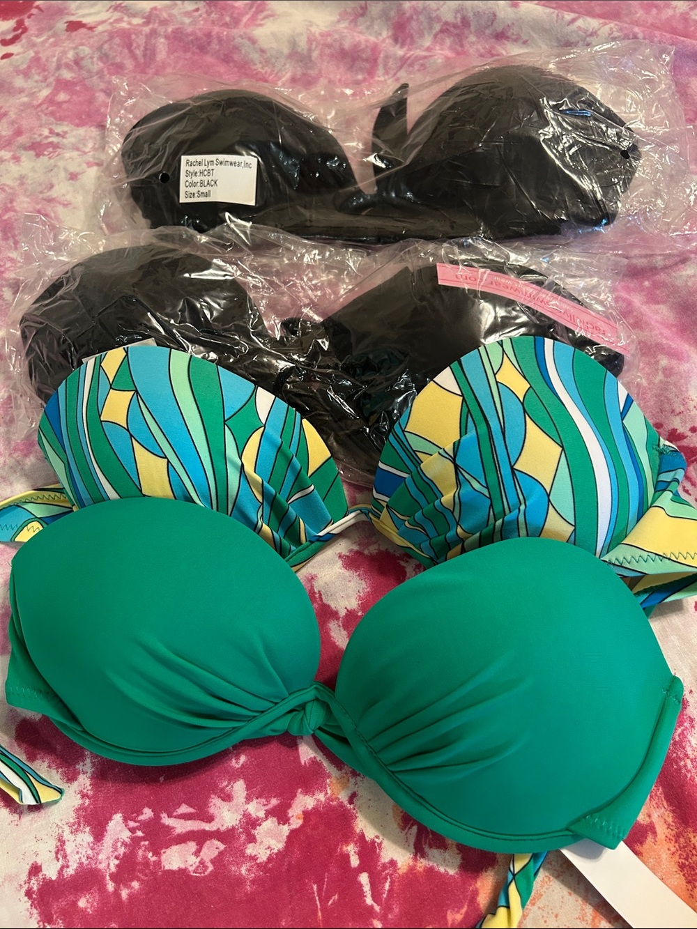 Rachel Lym bandeau swim  4 tops
